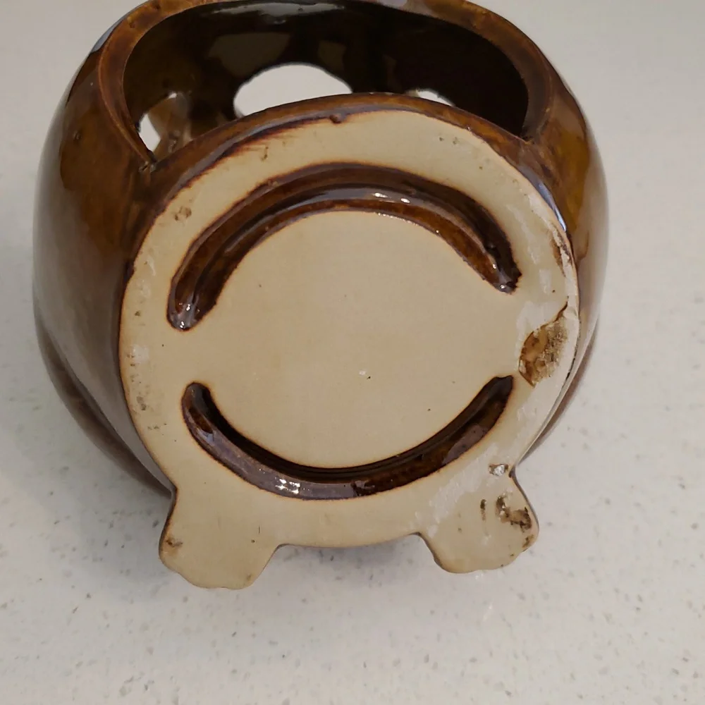 Pier 1 Owl Tea Light Ceramic Pottery Candle Holder